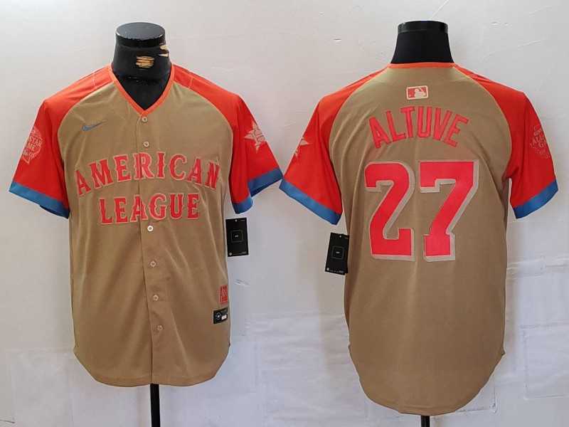 Mens Houston Astros #27 Jose Altuve Cream 2024 All Star Limited Stitched Jersey->2024 mlb all-star->MLB Jersey